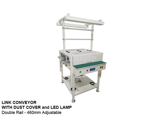 LED ライトが付いている 460mm SMT コンベヤー PCB の処理装置 0.5m の長さ